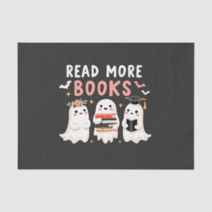 Read more books Spooky Halloween Ghost Book Lovers Tissue Paper
