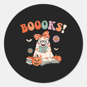 Read More Books Spooky Teacher Cute Halloween Wome Classic Round Sticker