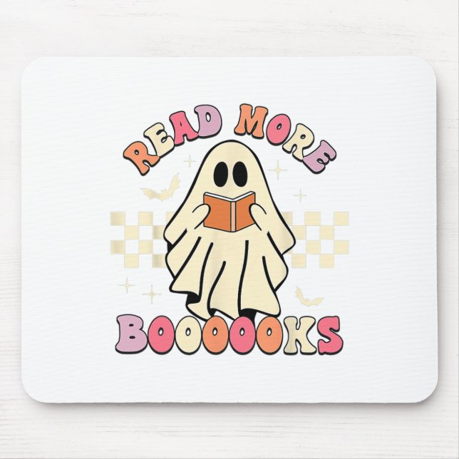 Read More Boooooks Cute Ghost Read More Boooooks H Mouse Mat (Front)