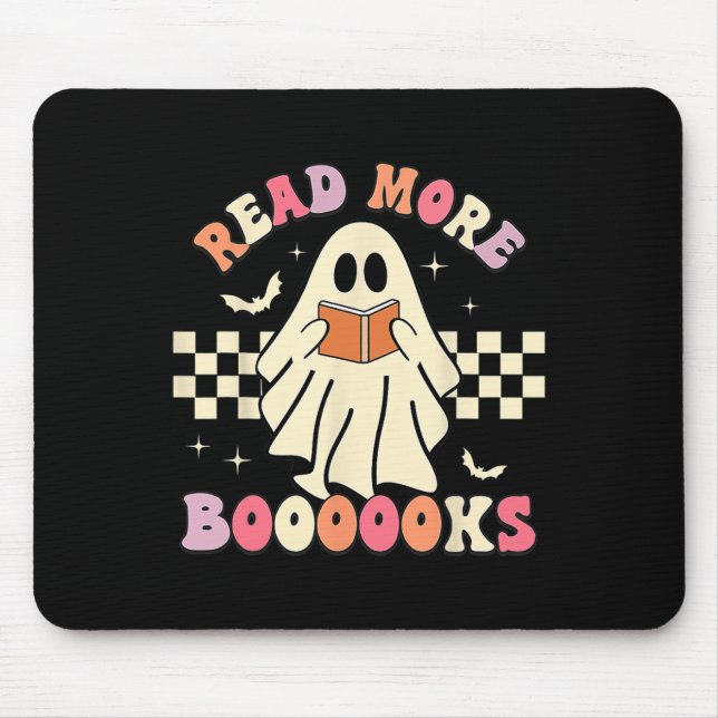 Read More Boooooks Cute Ghost Read More Boooooks H Mouse Mat (Front)