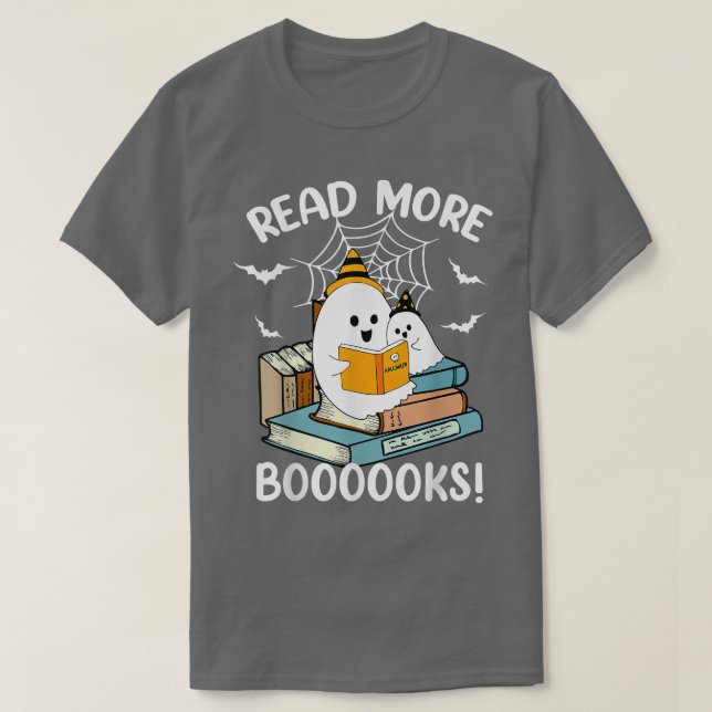 Read More Boooooks Cute Ghost Read More Boooooks H T-Shirt (Design Front)