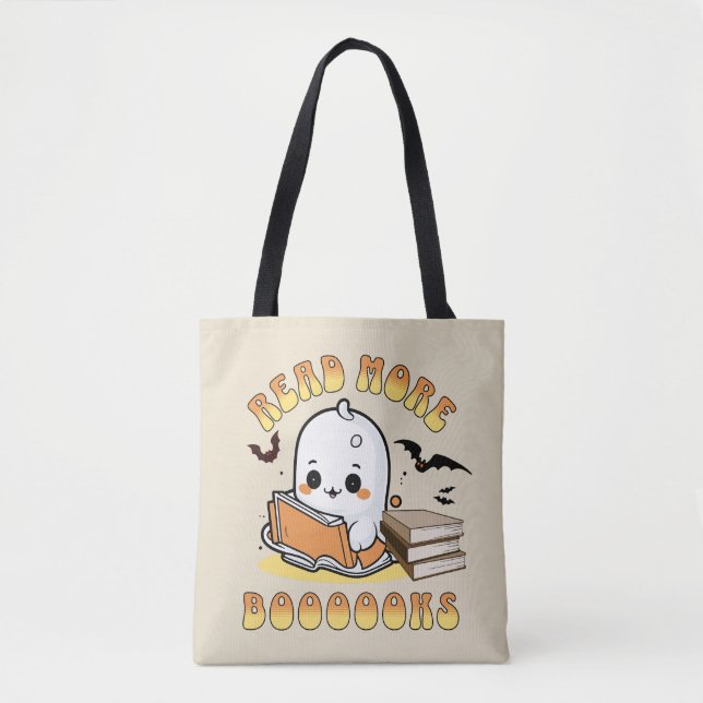 Read more boooooks tote bag (Front)