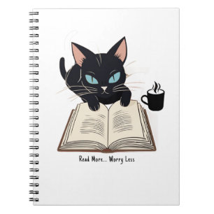 Read More Worry Less, Cute Cat Pet Lovers Cat Mum Notebook