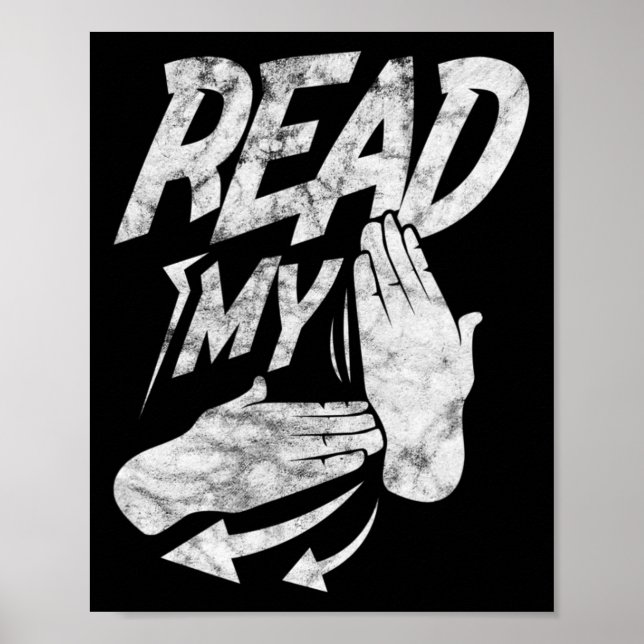 Read My Hand Deaf American Sign Language Distresse (Front)