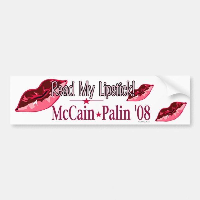 Read My Lipstick Bumper Sticker (Front)