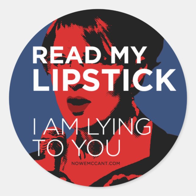 Read My Lipstick Classic Round Sticker (Front)