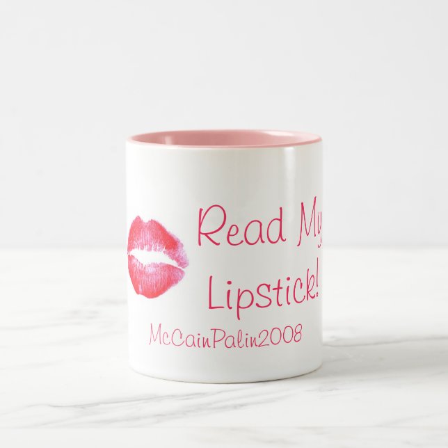 Read My Lipstick! Two-Tone Coffee Mug (Center)