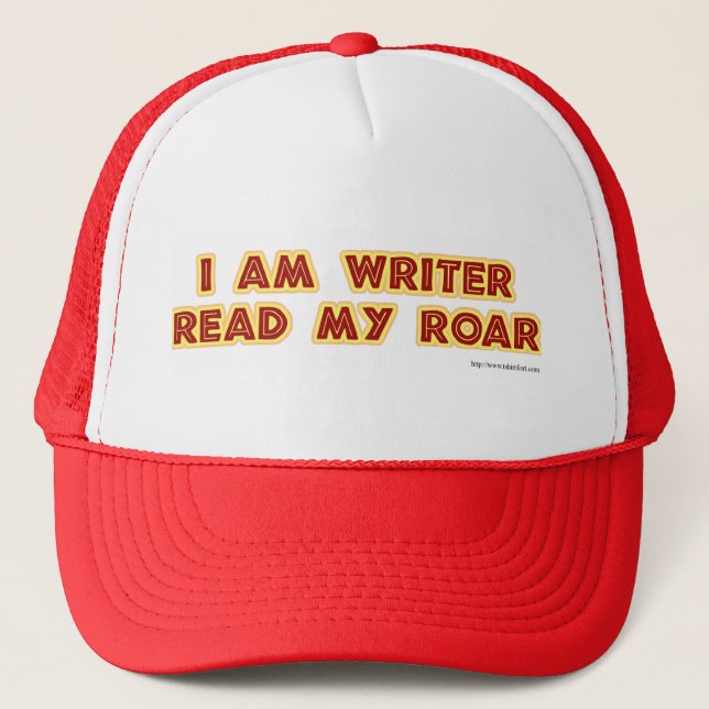 Read My Roar Writer Fun Slogan Design Trucker Hat (Front)