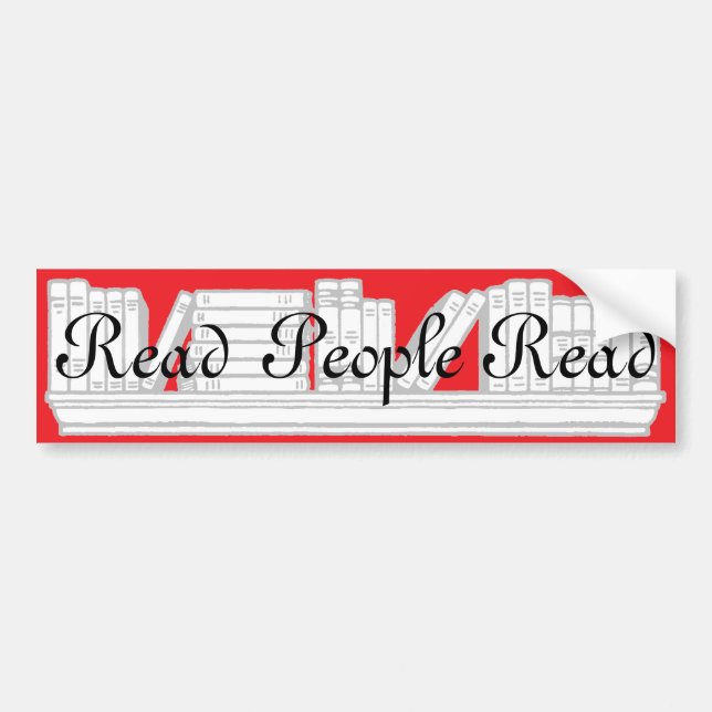 Read  People Read Red Bumper Sticker (Front)