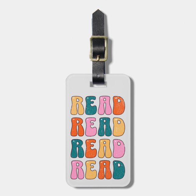 Read Read Read Read Luggage Tag (Front Vertical)