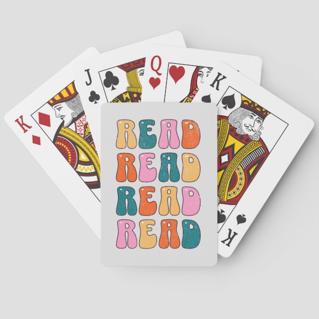 Read Read Read Read Playing Cards (Back)
