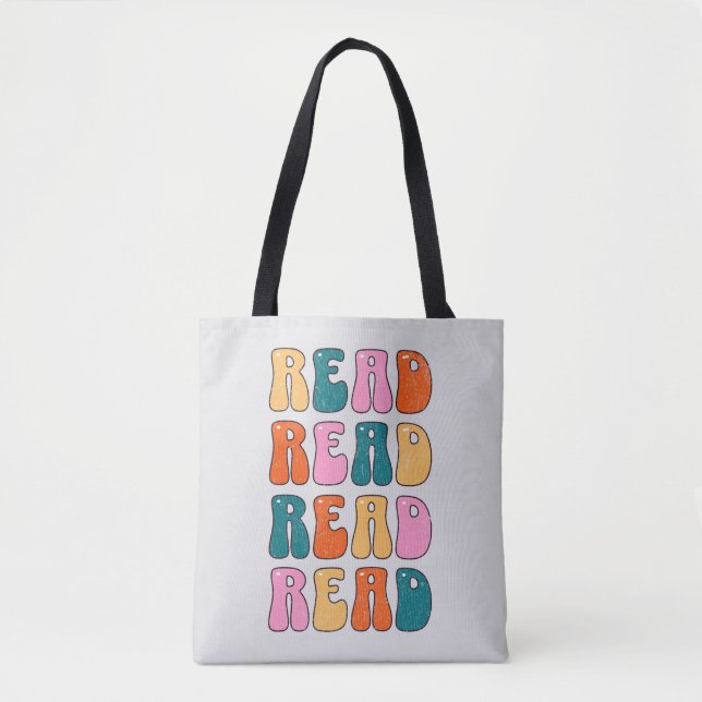Read Read Read Read Tote Bag (Front)