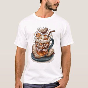 Read Sip Recharge Iced Coffee And Books T-Shirt