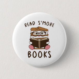 Read Smore' Books Camping Reading Books Lover Camp 6 Cm Round Badge
