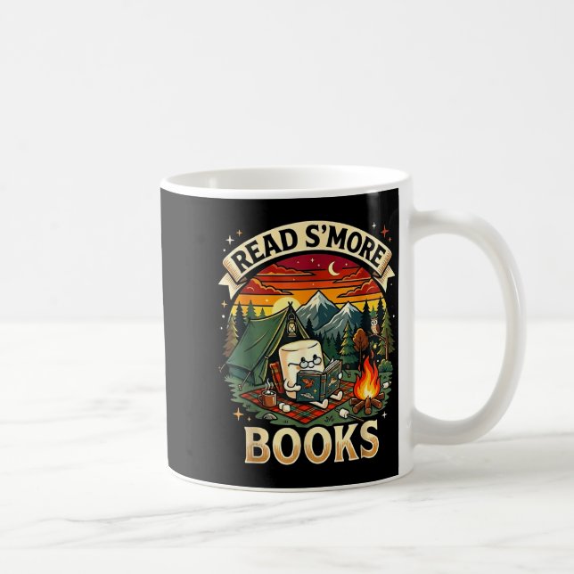 Read s'more books cute campfire _ reading book coffee mug (Right)