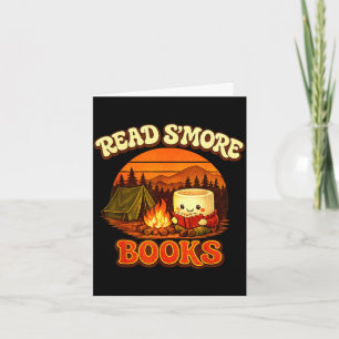 Read s'more books cute campfire reading book lover card