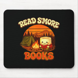 Read s'more books cute campfire reading book lover mouse mat
