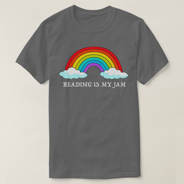 Read teacher rainbow leopard Reading is my jam  T-Shirt (Design Front)
