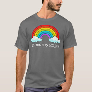 Read teacher rainbow leopard Reading is my jam  T-Shirt