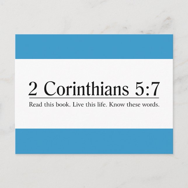 Read the Bible 2 Corinthians 5:7 Postcard (Front)