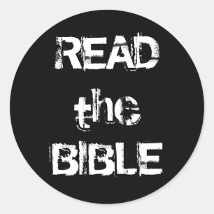 Read The Bible Classic Round Sticker