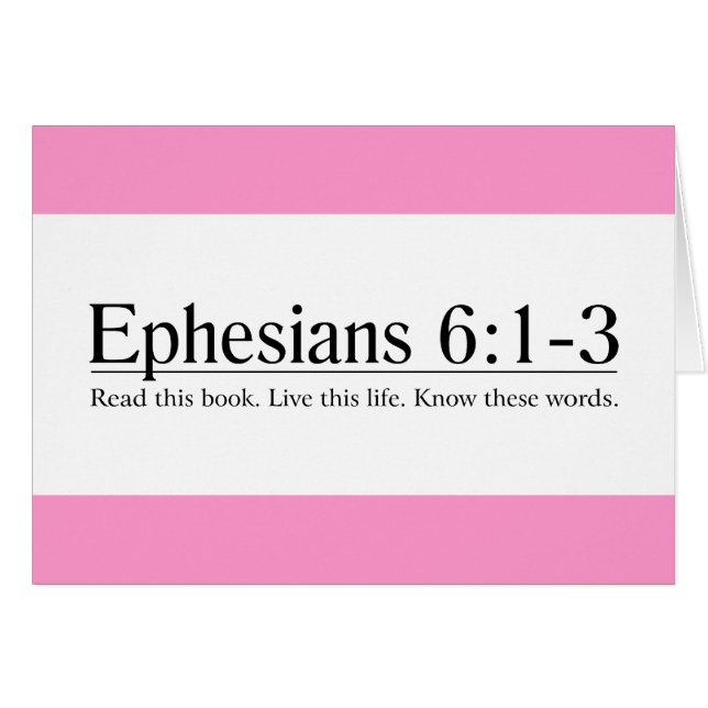 Read the Bible Ephesians 6:1-3 (Front Horizontal)