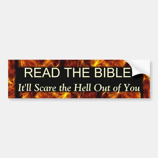 Read the Bible Funny Religious Humour Bumper Sticker (Front)
