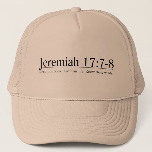 Read the Bible Jeremiah 17:7-8 Trucker Hat (Front)