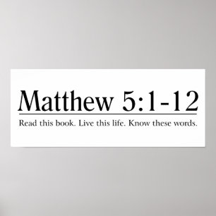 Read the Bible Matthew 5:1-12 Poster