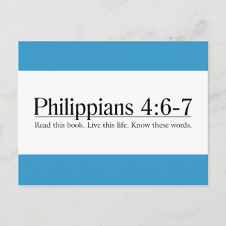 Read the Bible Philippians 4:6-7 Postcard
