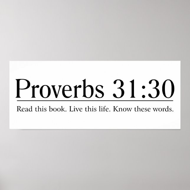 Read the Bible Proverbs 31:30 Poster (Front)