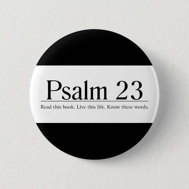 Read the Bible Psalm 23 6 Cm Round Badge (Front)