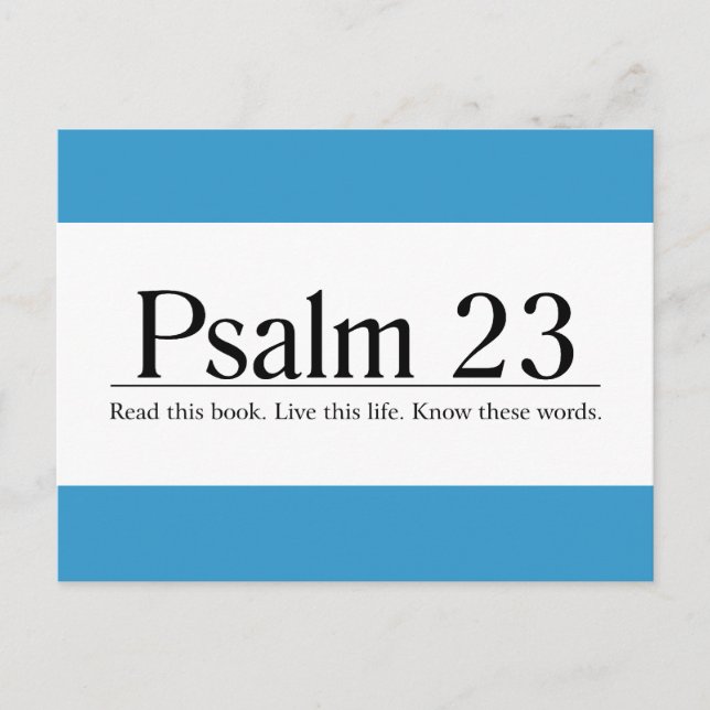 Read the Bible Psalm 23 Postcard (Front)