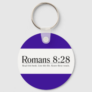 Read the Bible Romans 8:28 Key Ring