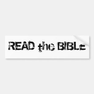 Read the Bible White Black Bumper Sticker