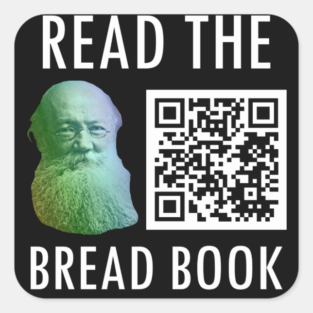 Read the Bread Book Square Sticker (Front)