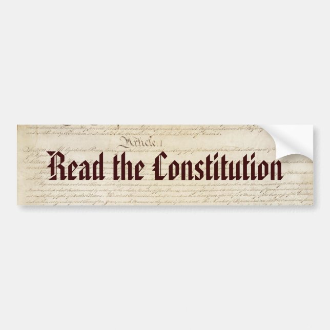 Read the Constitution Bumper Sticker (Front)