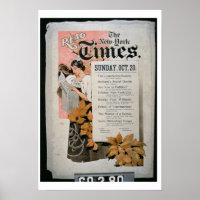 'Read The New York Times' (colour litho)