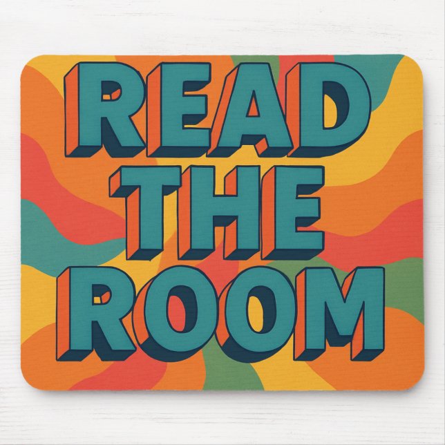 Read The Room Retro Mouse Mat (Front)