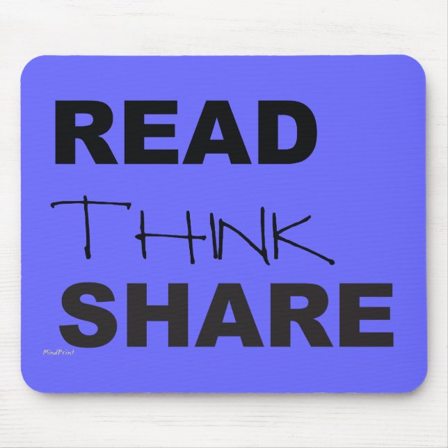 Read Think Share Mouse Mat (Front)