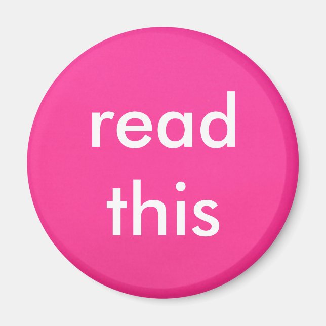 READ THIS MAGNET (Front)