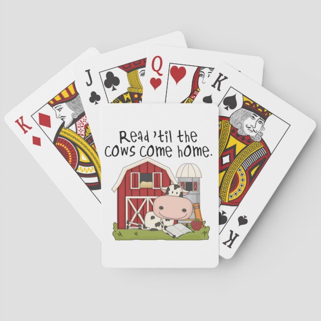 Read 'til The Cows Come Home Playing Cards (Back)