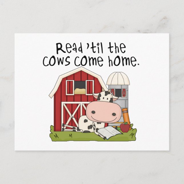 Read 'til The Cows Come Home Postcard (Front)