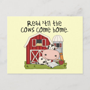 Read 'til The Cows Come Home Postcard