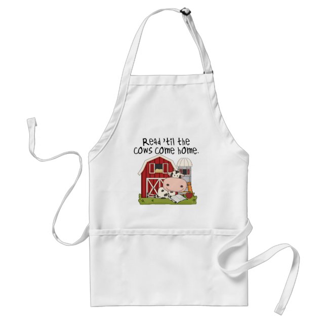 Read 'til The Cows Come Home Standard Apron (Front)
