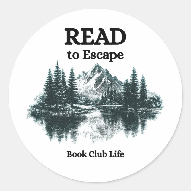 Read to Escape - Book Club Life Sticker (Front)