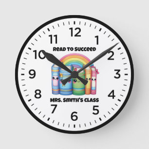 Read to Succeed Kawaii Classroom Clock