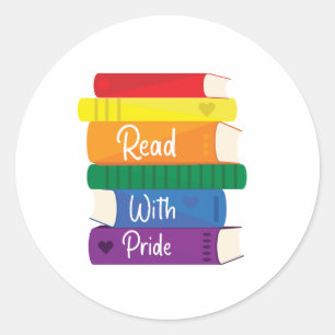 Read with Pride Classic Round Sticker