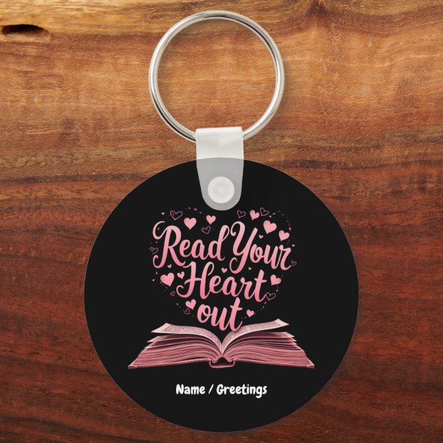 Read Your Heart Out A Book Lover's Haven  Key Ring (Front)