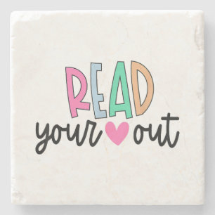 Read Your Heart Out Cute for Teacher Women Love Re Stone Coaster